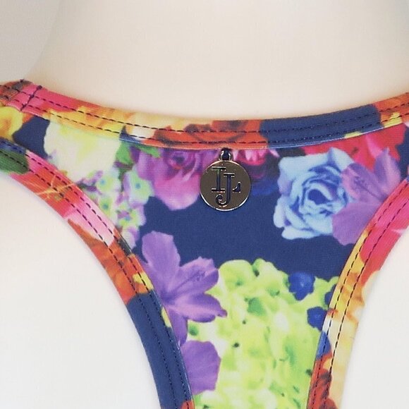 Lorna Jane Floral Tank Top Sleeveless Activewear Racerback Women's Small/Medium - Picture 4 of 4